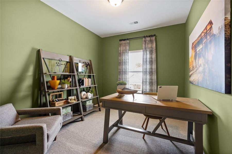 Furnished interior view inside a new home in Glen at Cave Springs, Douglasville (Image 31).