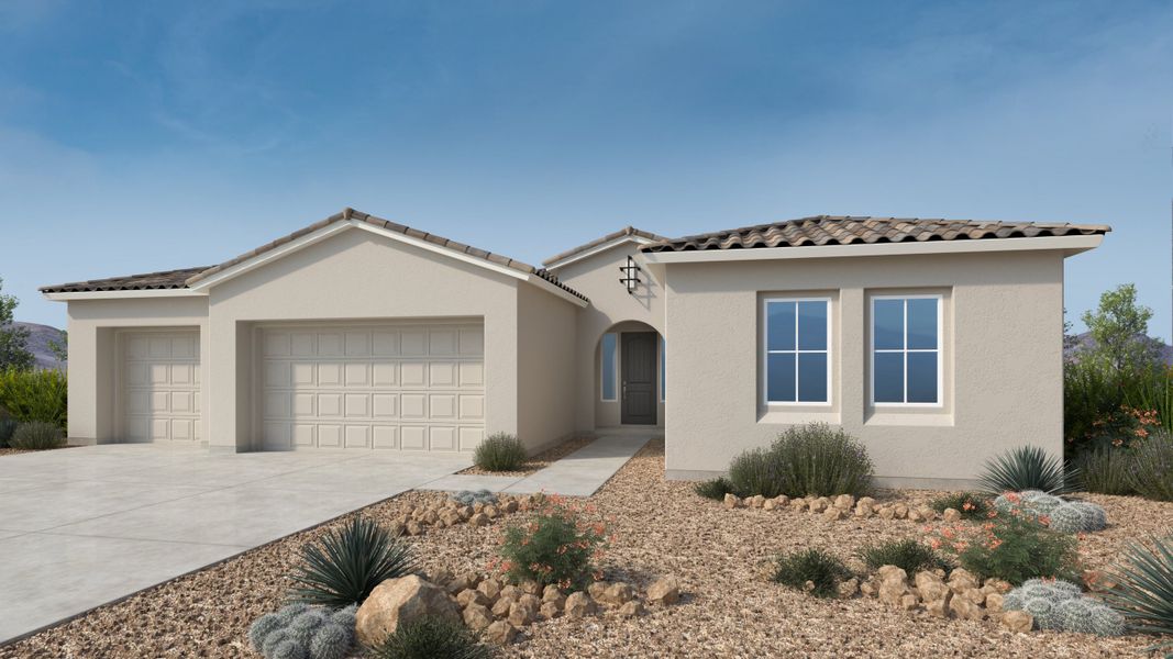 Front exterior of a home in the Verdin Summit Collection community, located in Phoenix, AZ (Image 8).