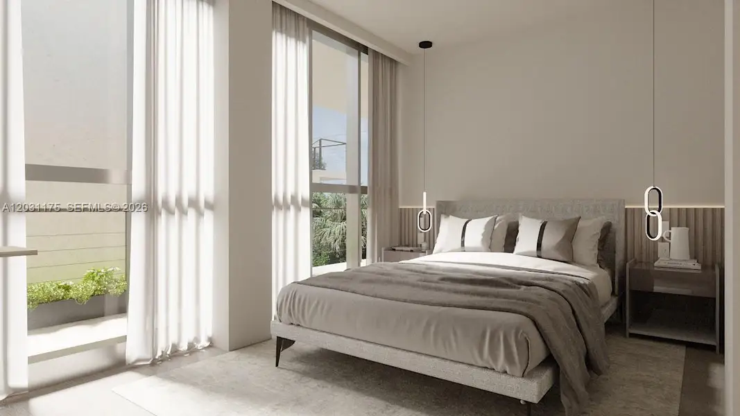Furnished interior view inside a new home in , Miami Beach (Image 17). Furnished interior view inside a new home in , Miami Beach (Image 17).