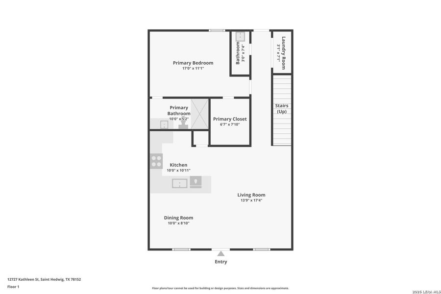2D floor plan layout of this home in Spring Grove, St. Hedwig, TX (Image 3).