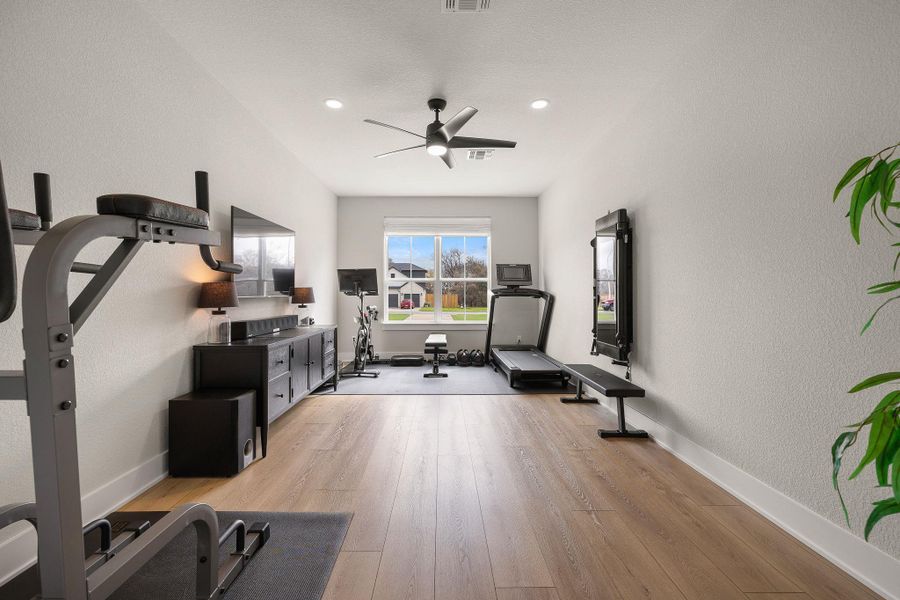 Dedicated home gym or flex room with plenty of space to customize.