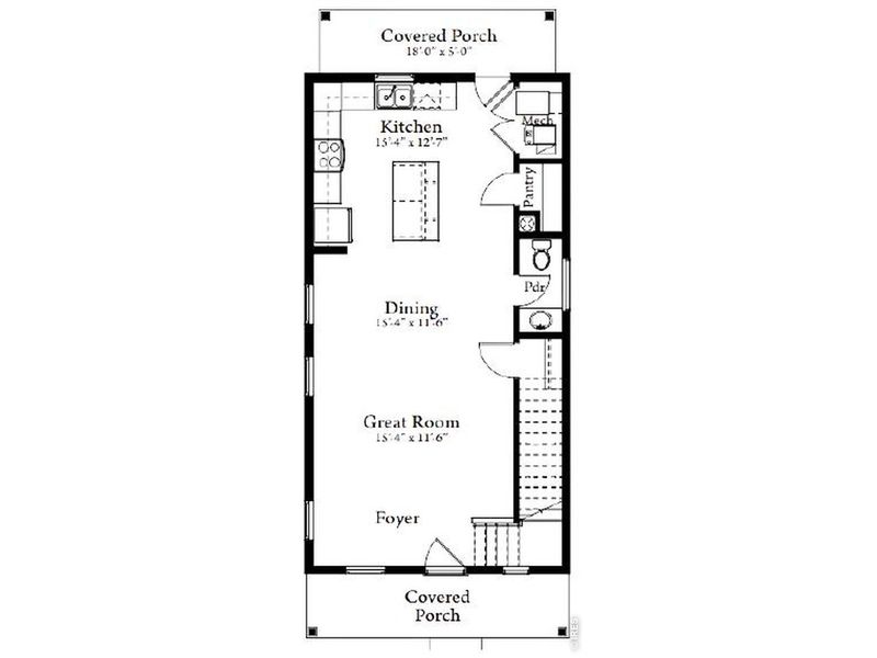 2D floor plan layout of this home in Liberty Draw, Evans, CO (Image 4).