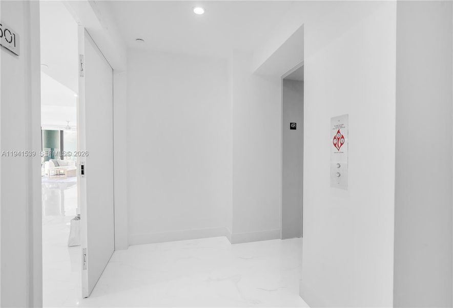 Direct elevator to entry foyer access. Direct elevator to entry foyer access.