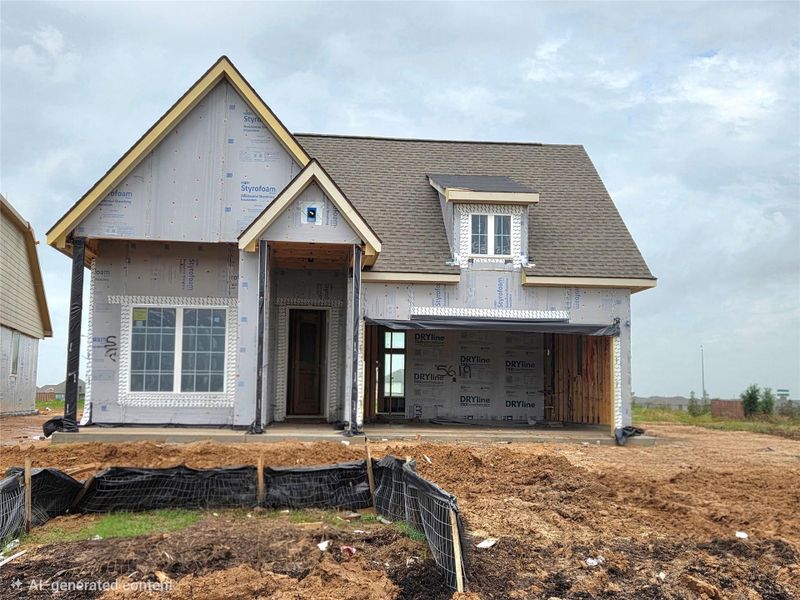 In-progress construction of a new home in Sunterra, Katy, TX (Image 11).