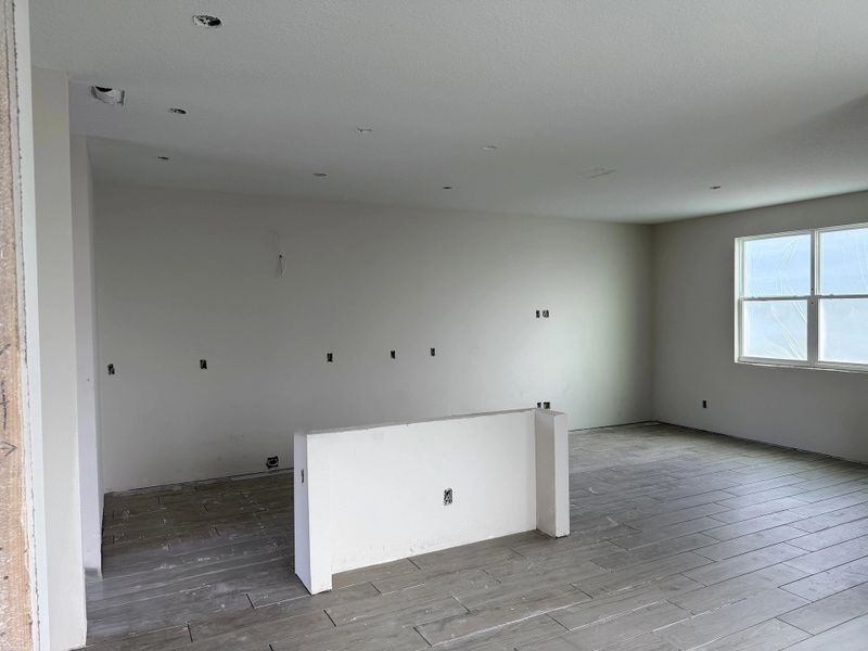 Kitchen which will feature our AW Collection® Milan and a large island - under construction
