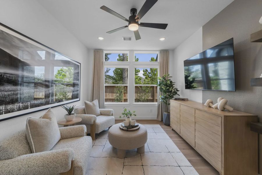 Furnished interior view inside a new home in The Highlands, Porter (Image 8).