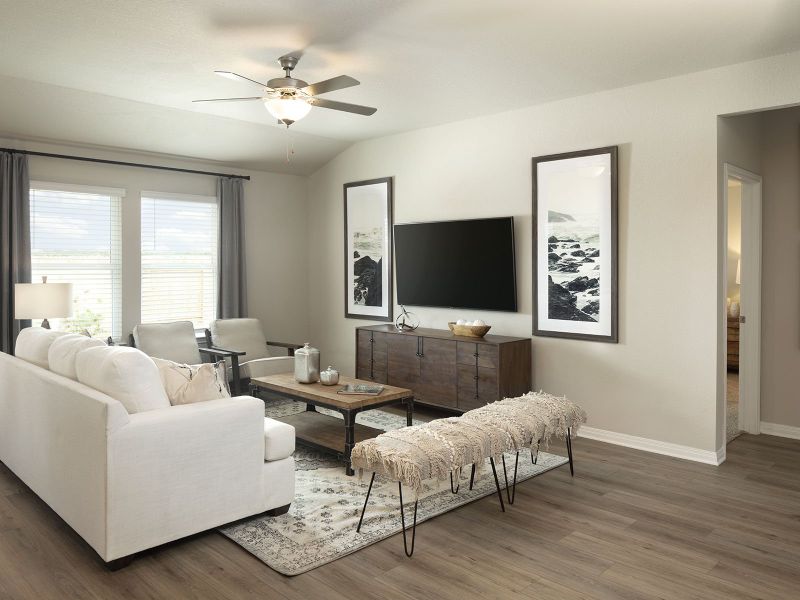 Furnished interior view inside a new home in Butler Farms - Boulevard Collection, Liberty Hill (Image 7).