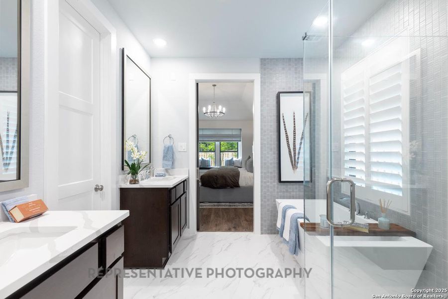 Furnished interior view inside a new home in The Crossvine, Schertz (Image 15).