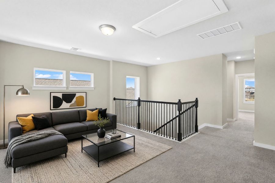 Furnished interior view inside a new home in University Heights, Round Rock (Image 4).