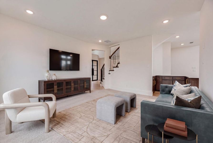 Furnished interior view inside a new home in Park Place, Prosper (Image 27).