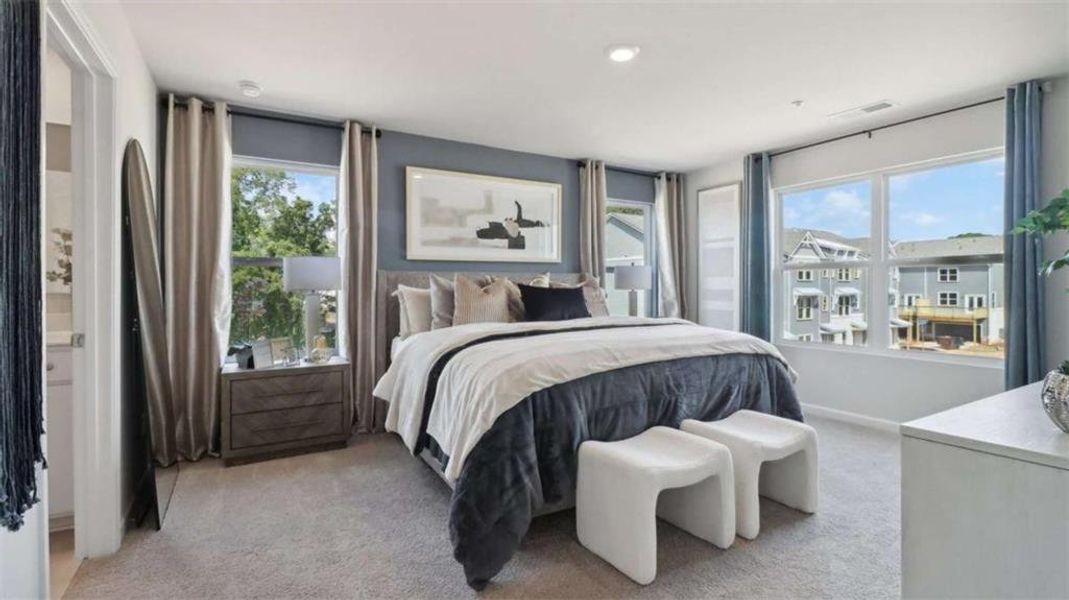 Furnished interior view inside a new home in Townes at Asbury, Hapeville (Image 27).