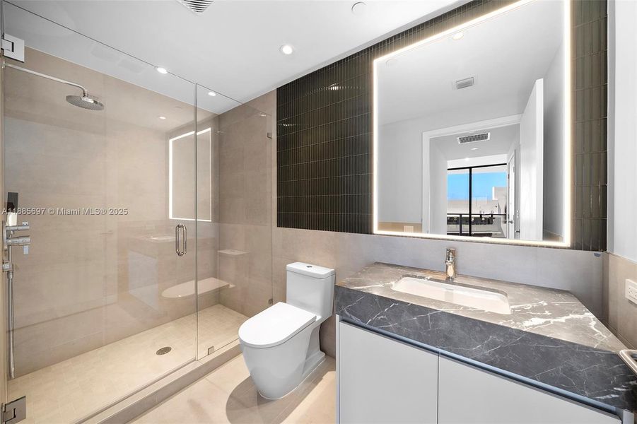 Furnished interior view inside a new home in Five Park, Miami Beach (Image 11). Furnished interior view inside a new home in Five Park, Miami Beach (Image 11).