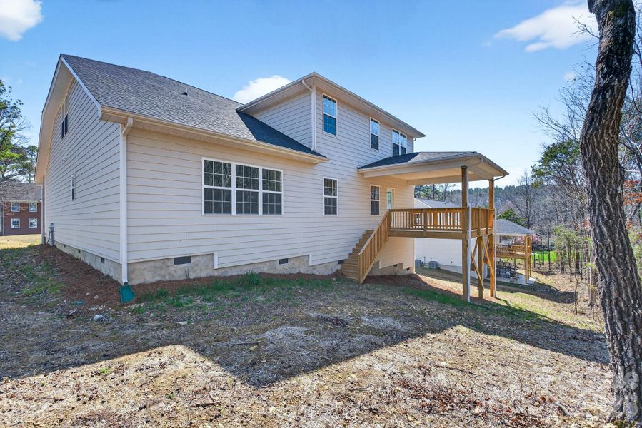 Exterior details and patio area of a home in Crystal Village, Albemarle (Image 4).