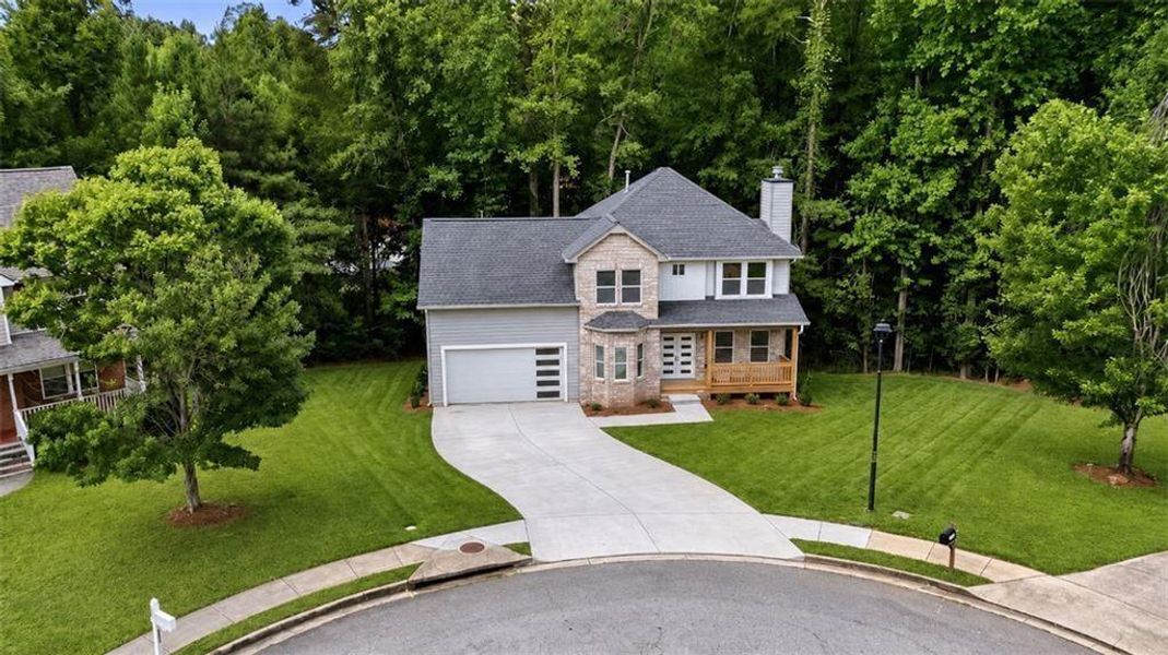 Front exterior of a new home in , Ellenwood, GA, highlighting curb appeal (Image 22). Front exterior of a new home in , Ellenwood, GA, highlighting curb appeal (Image 22).