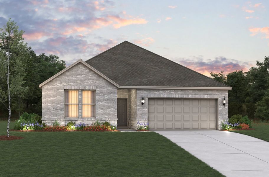 Representative exterior photo of a completed home built from the Allegheny by Beazer Homes in Lake Pointe, Little Elm, TX (Image 1). Representative exterior photo of a completed home built from the Allegheny by Beazer Homes in Lake Pointe, Little Elm, TX (Image 1).