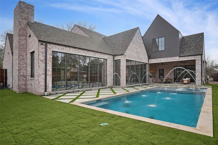 Exterior details and patio area of a home in , Dallas (Image 23). Exterior details and patio area of a home in , Dallas (Image 23).
