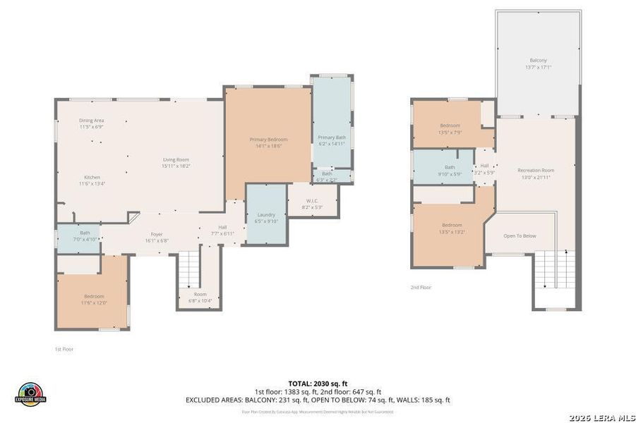 2D floor plan layout of this home in , Canyon Lake, TX (Image 28).
