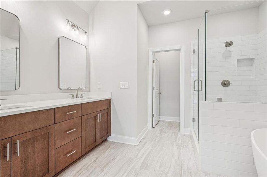 Furnished interior view inside a new home in Byers Park, Alpharetta (Image 18).