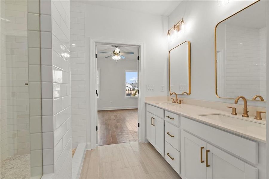Furnished interior view inside a new home in Waterside Townhomes, Peachtree Corners (Image 11).
