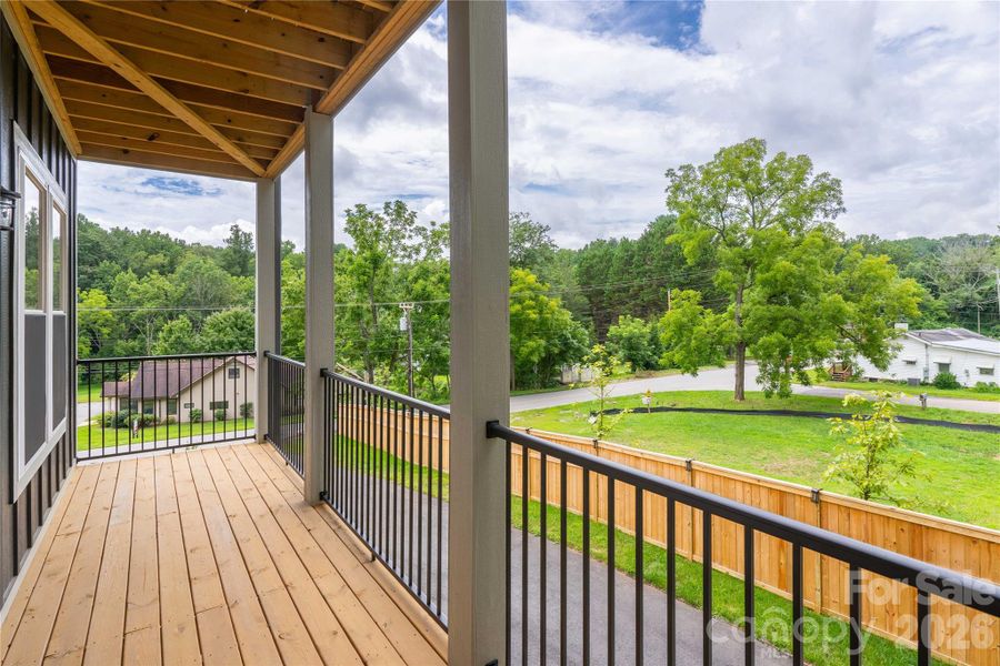 Exterior details and patio area of a home in , Asheville (Image 23).