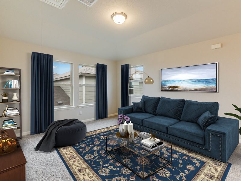 Furnished interior view inside a new home in Remington Ranch, San Antonio (Image 8).