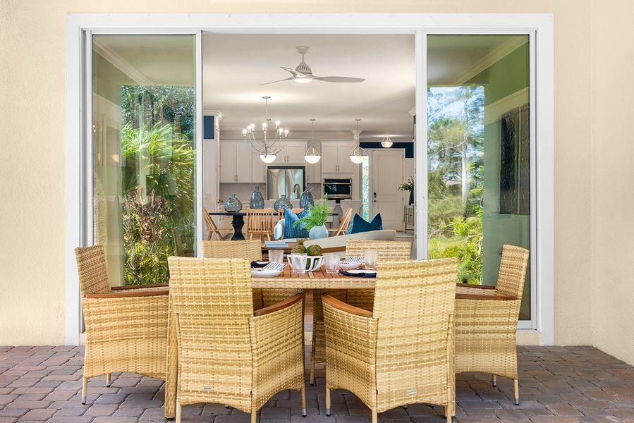 Representative exterior details of a home built from the Hampton II by Park Square Residential in Leela Reserve, Tavares (Image 3).
