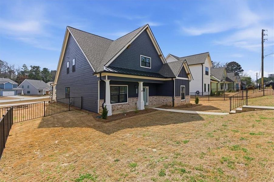 Exterior details and patio area of a home in Ferguson Corners, Emerson (Image 24).