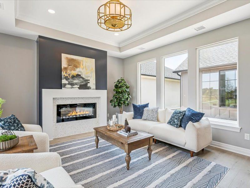Furnished interior view inside a new home in The Courtyards at Jacobs Farm, Wichita (Image 4).