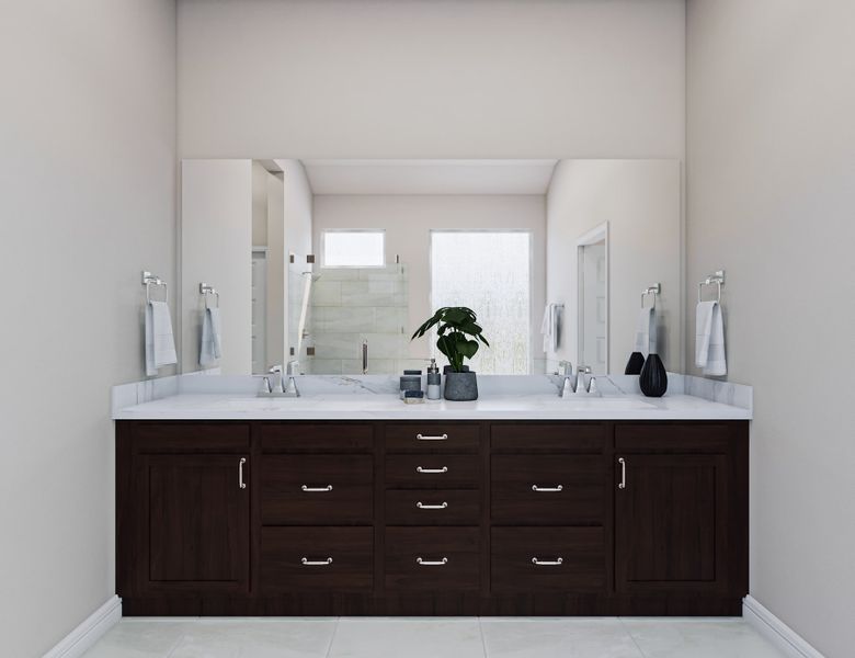 Representative furnished interior of a home built from the Bluebird by Tri Pointe Homes in Oakhill Reserve, Tomball (Image 13).