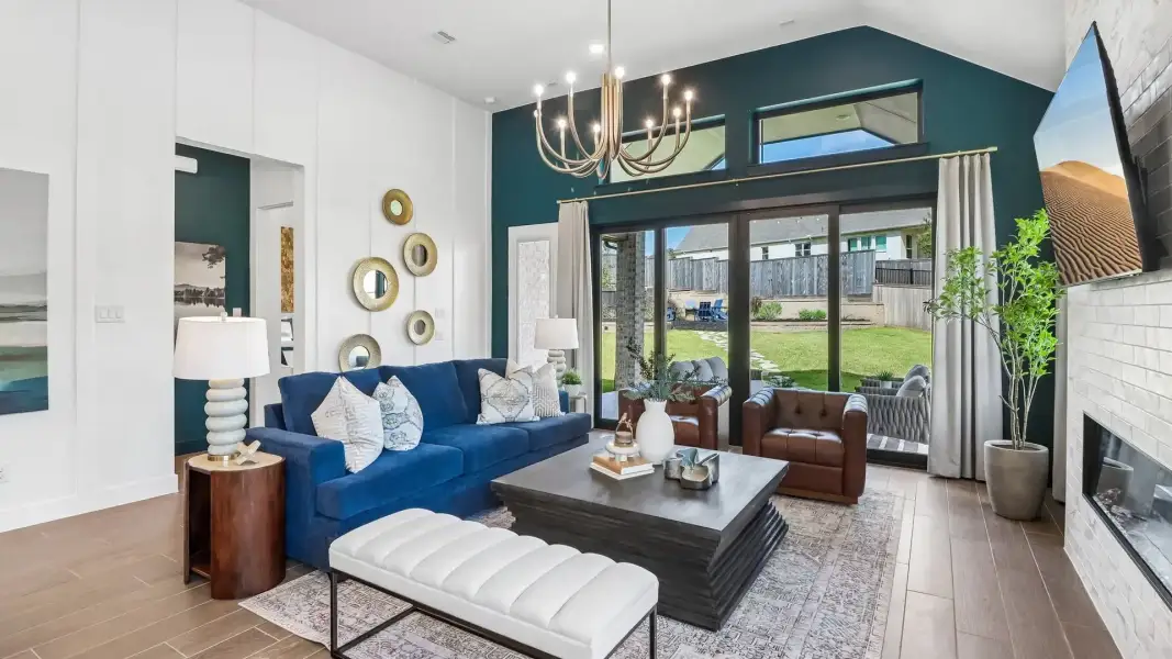 Representative furnished interior of a home built from the Lauren by Chesmar Homes in Audubon, Magnolia (Image 7).