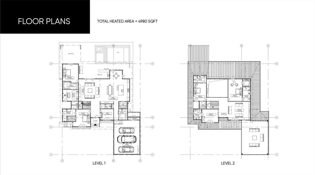 Examine the layout of this residence across two levels, showcasing a thoughtful arrangement of rooms.