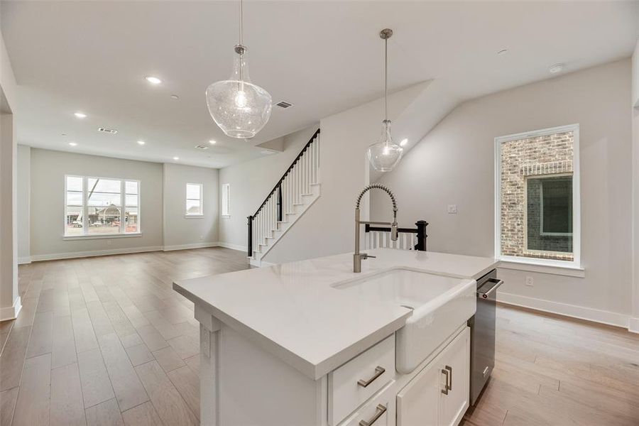 Furnished interior view inside a new home in Collin Creek, Plano (Image 6). Furnished interior view inside a new home in Collin Creek, Plano (Image 6).