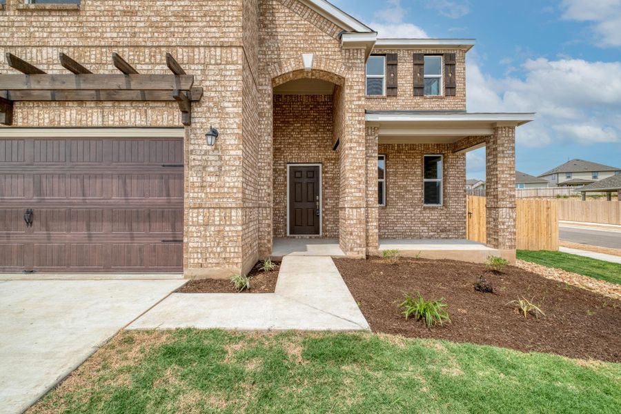 Exterior details and patio area of a home in River Bluff, Leander (Image 3). Exterior details and patio area of a home in River Bluff, Leander (Image 3).