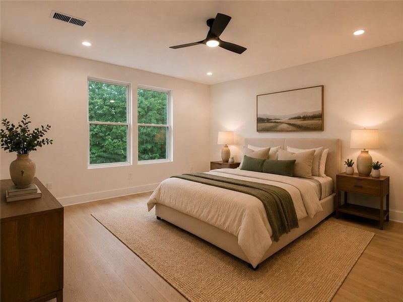 Furnished interior view inside a new home in , Atlanta (Image 12).