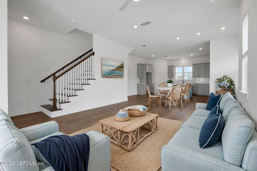 Furnished interior view inside a new home in North Beach Townhomes, Jacksonville Beach (Image 8).