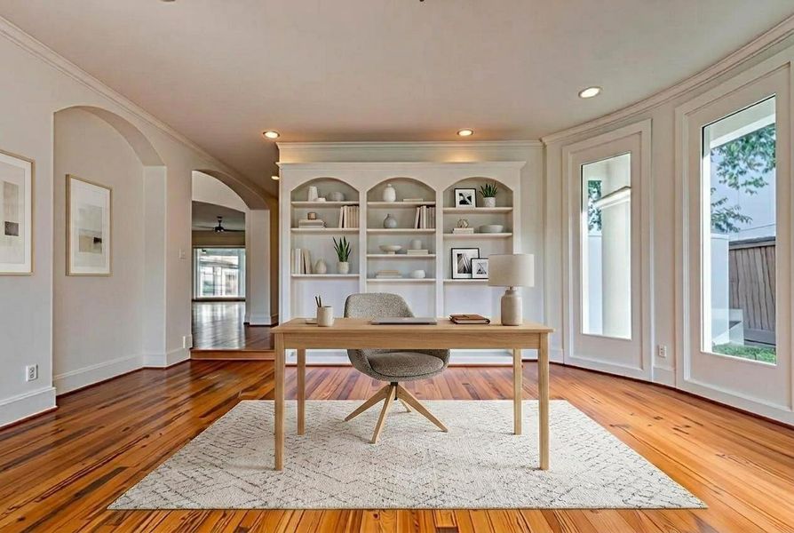 VIRTUALLY STAGED DECOR PHOTO - HOME OFFICE OR FORMAL LIVING, WINE/WHISKEY ROOM YOU DECIDE