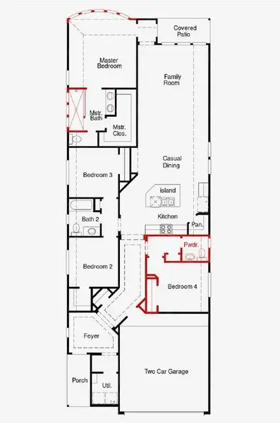 2D floor plan layout of this home in Jubilee, Hockley, TX (Image 3).