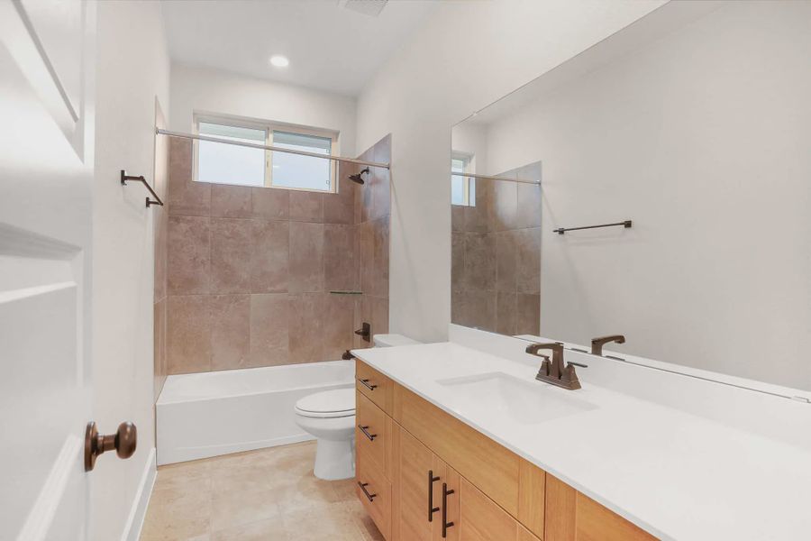Representative furnished interior of a home built from the Dillon by Chesmar Homes in Bridgeland Courtyard, Cypress (Image 4).