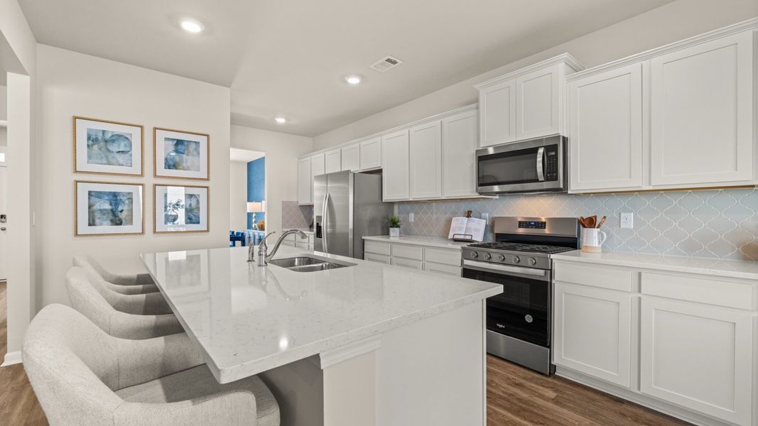 Representative furnished interior of a home built from the Halton by D.R. Horton in Brooks Station, Dacula (Image 6).