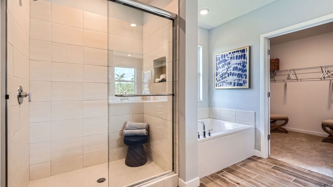 Representative furnished interior of a home built from the Grandcourt by D.R. Horton in Parker Pointe, Homestead (Image 17).