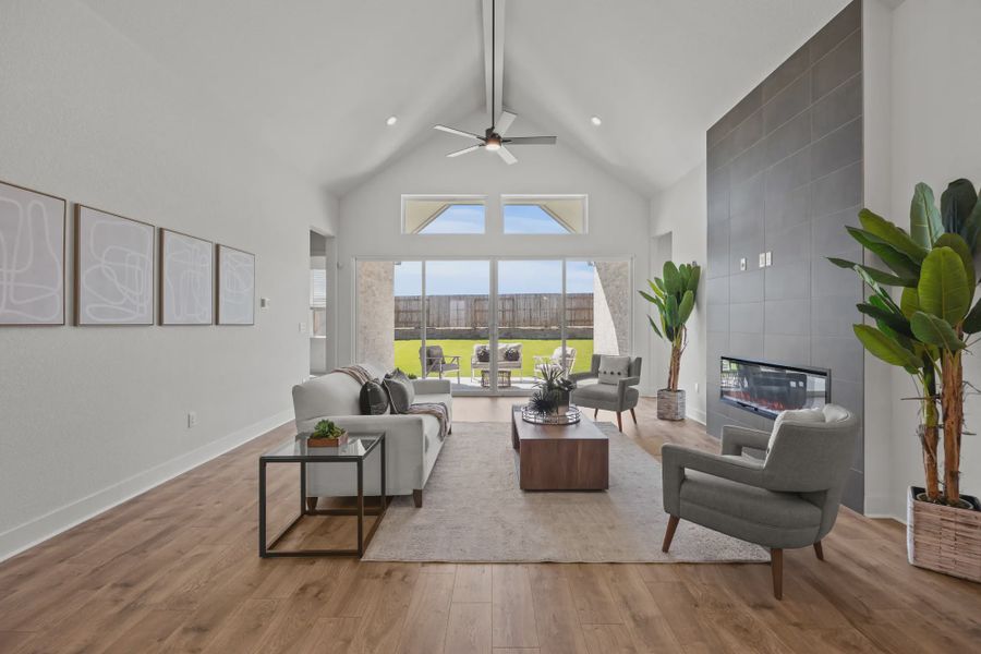 Representative furnished interior of a home built from the Silas by Chesmar Homes in 6 Creeks, Kyle (Image 10).