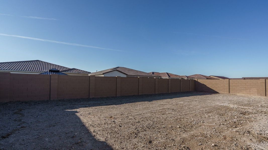Exterior details and patio area of a home in Harmony at Montecito in Estrella, Goodyear (Image 4). Exterior details and patio area of a home in Harmony at Montecito in Estrella, Goodyear (Image 4).