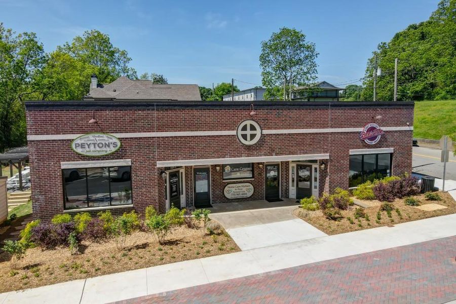 Front exterior of a new home in Hemingway, Flowery Branch, GA, highlighting curb appeal (Image 27).