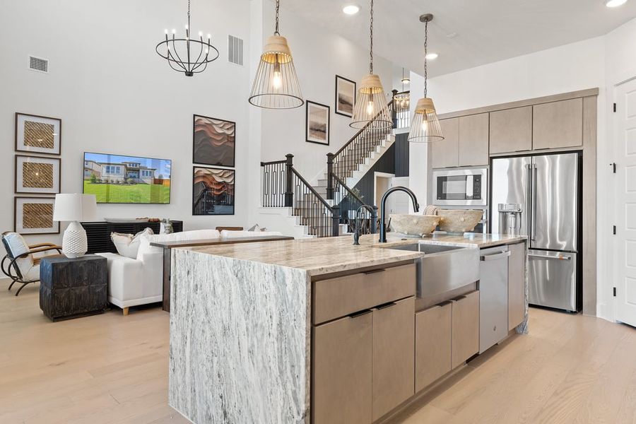 Furnished interior view inside a new home in Lagos Reserve, Manor (Image 11). Furnished interior view inside a new home in Lagos Reserve, Manor (Image 11).