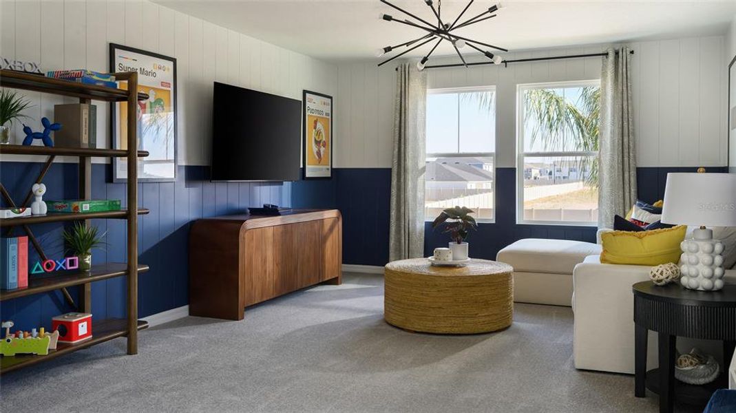 Furnished interior view inside a new home in Pasadena Landing, Wesley Chapel (Image 19). Furnished interior view inside a new home in Pasadena Landing, Wesley Chapel (Image 19).