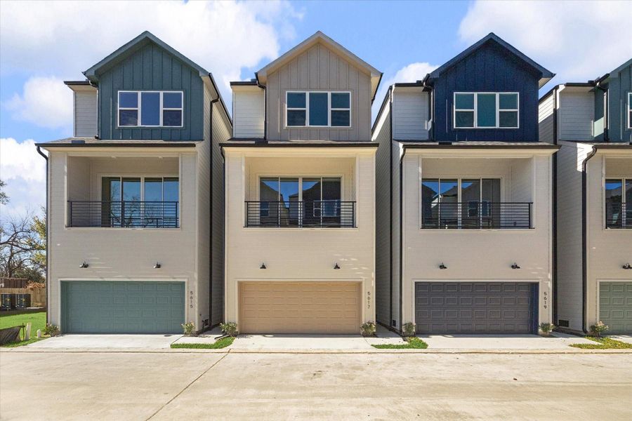 Front exterior of a new home in , Houston, TX, highlighting curb appeal (Image 24).