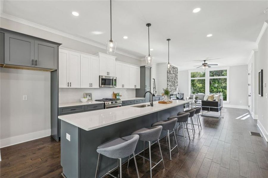 Furnished interior view inside a new home in , Atlanta (Image 18).