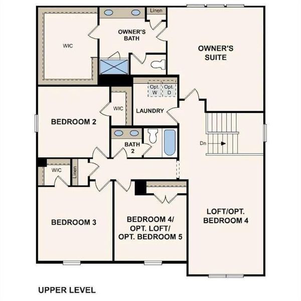 2D floor plan layout of this home in Reserve at Gum Springs, Jefferson, GA (Image 3).