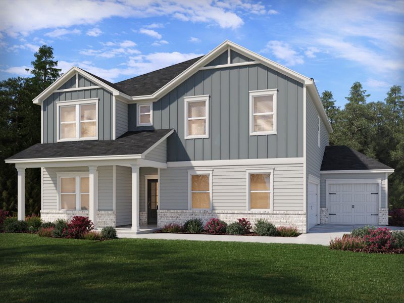 Representative exterior photo of a completed home built from the Taylorsville by Meritage Homes in River Pointe, Monroe, GA (Image 2).