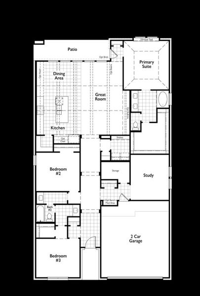 2D floor plan layout for the Castillo by Highland Homes in COLTON, Montgomery, TX (Image 4). 2D floor plan layout for the Castillo by Highland Homes in COLTON, Montgomery, TX (Image 4).
